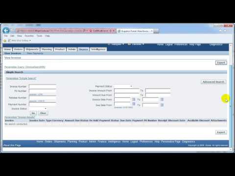 Check Invoices and Payments  - Using Oracle i Supplier