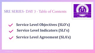 SRE - DAY 3 - TAMIL - SLA SLO SLI