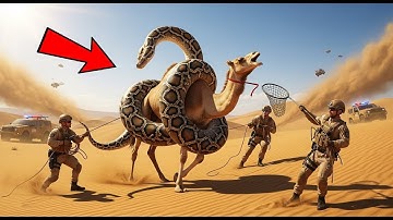 Giant Python Wraps Camel in Desert Attack 🐍🐪 |