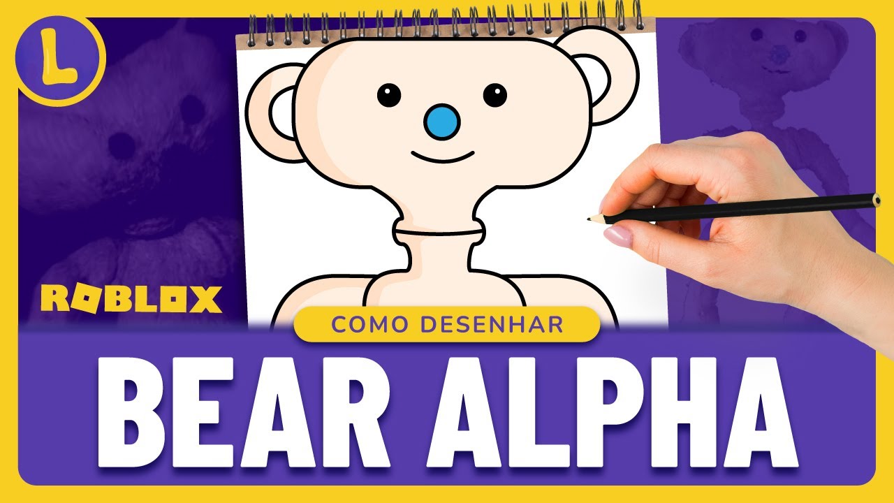 Como DESENHAR o BEAR ALPHA do ROBLOX! Vídeo completo no . Link