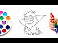 Cute Minions Coloring Drawing for Kids 🌈