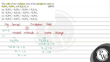 The order of the oxidation state of the phosphorus atom in \( \mathrm{H}_{3} \mathrm{PO}_{2}, \m...