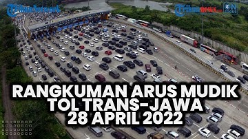 Samenvatting van de verkeersmonitoring van de Trans-Java-tolweg op donderdag 28 april 2022. De Cipali-tolweg kent lange files.