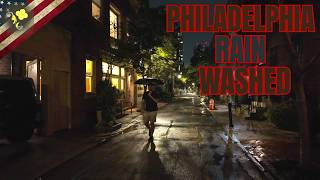 Rain-Washed Philadelphia 🌙 Exploring a Quieter Side of the City | 4K Night Walk