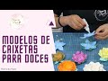 CAIXINHAS DE DOCES COM FLORES EM E.V.A - VÁRIOS MODELOS