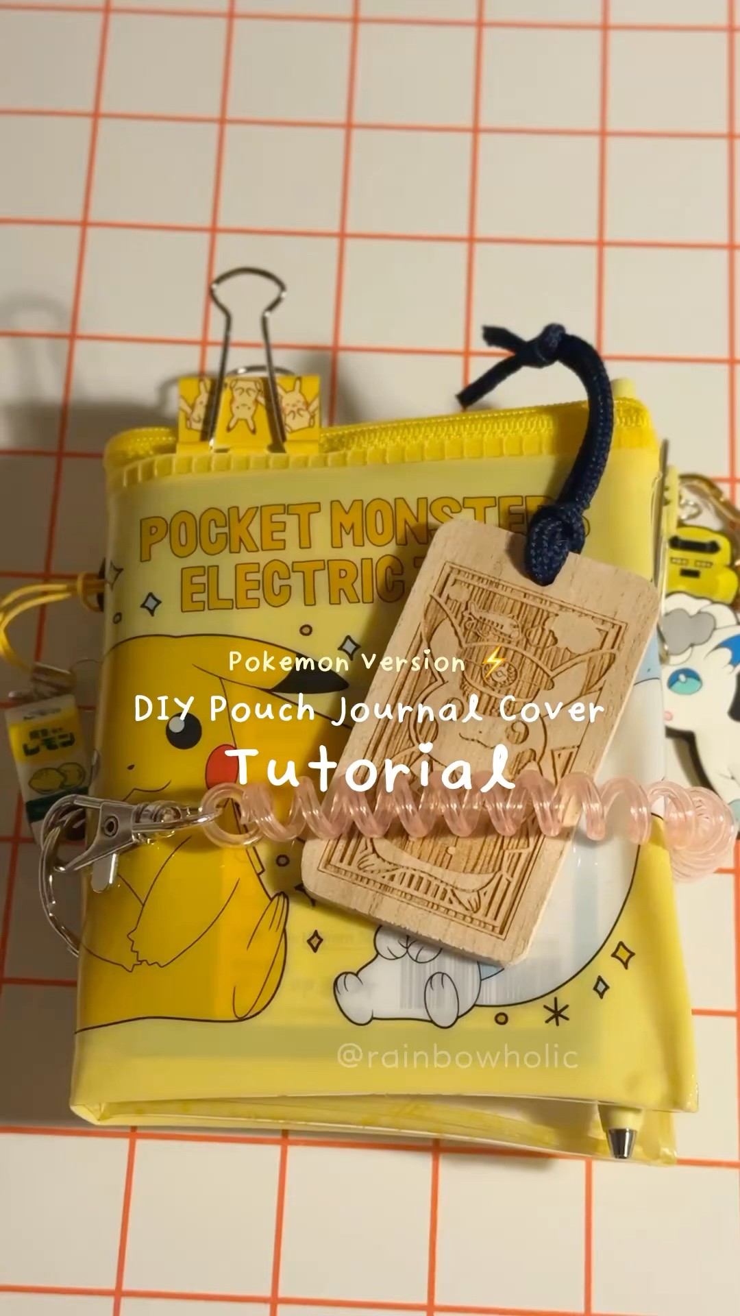 DIY Pokémon Pouch Binder / Journal Tutorial 💡⚡️ #diyjournal
