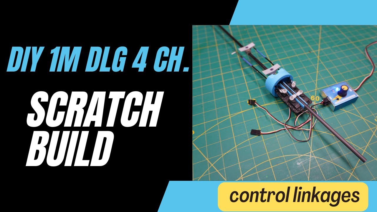 How to make a F3k DLG glider. Control linkages