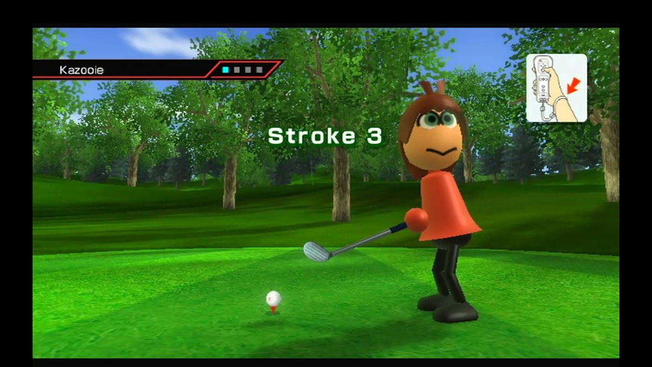 Wii Sports - Golf - 2 players game with Andres and Kazooie