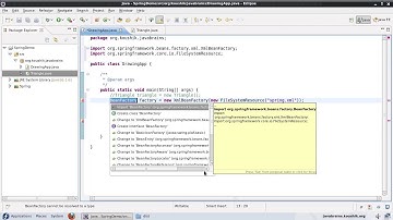 Spring Tutorial 04   Writing Code Using the Bean Factory