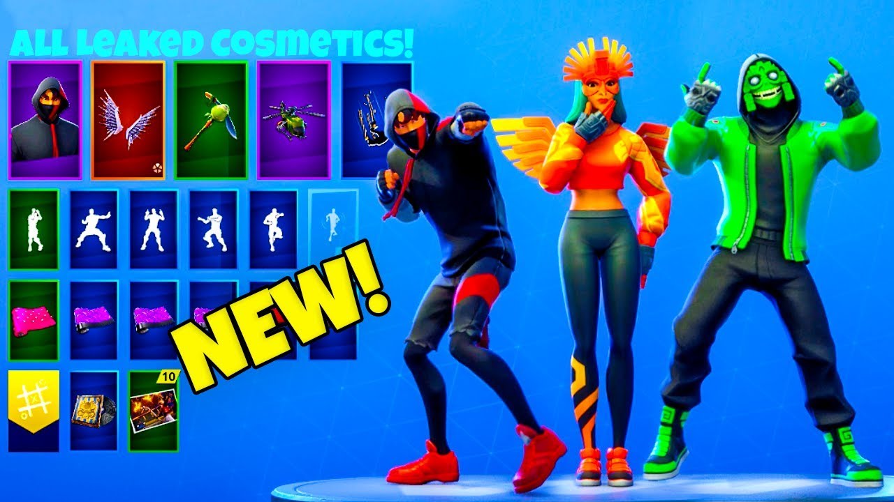 *NEW* LEAKED FORTNITE SKINS & EMOTES..! (Kpop, IKonik ...