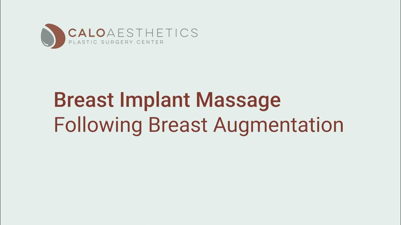 Smooth Breast Implant Massage After Breast Augmentation Surgery YouTube