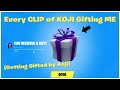 Every time KOJI has GIFTED ME! | 5000 V-buck Fortnite Spending Spree