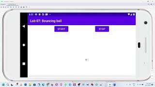 Bouncing ball app (tutorial demo) screenshot 1