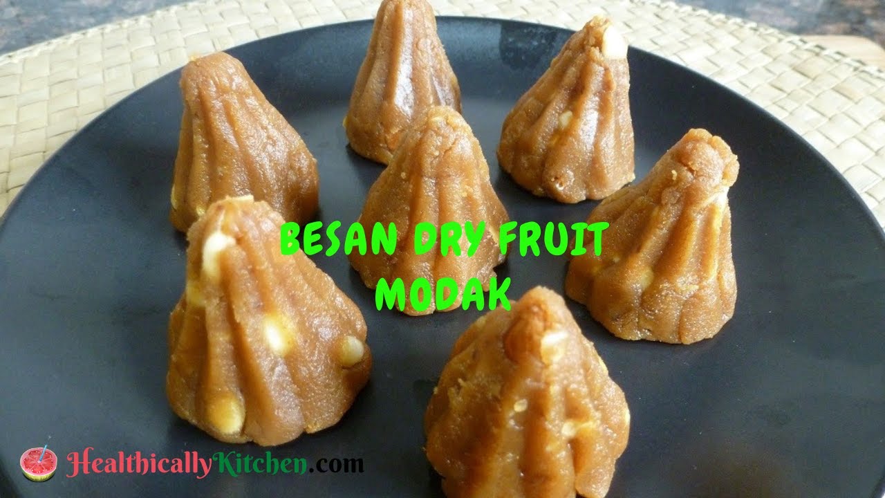 Easy Besan dry fruit Modak        Gram flour sweet recipes   Gluten free sweet recipe