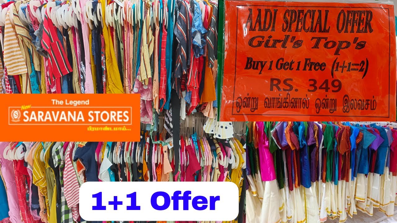 Saravana Stores 1+1 Kidswear Collection 👌 Aadi Offer 2022 Kids Dress