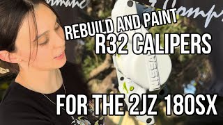 REBUILD AND PAINT R32 CALIPERS FOR THE 2JZ 180SX! - WHAT COLOUR DID I GO??