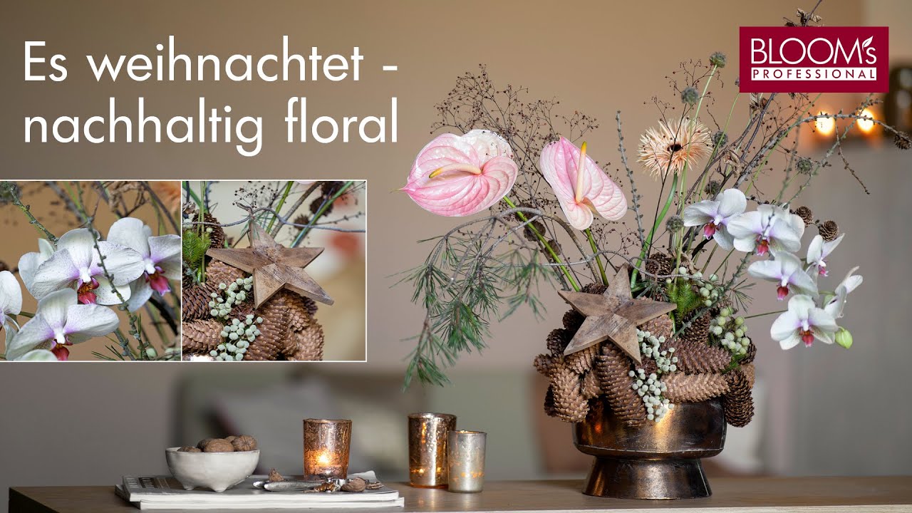 ZapfenAdventsgesteck nachhaltig floral Adventsdeko