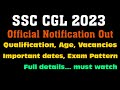 Ssc cgl notification     