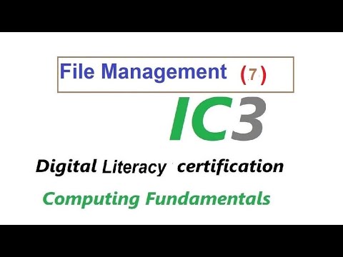 IC3 | شرح كامل كورس أساسيات الحاسب والأنترنت  | file management ج7