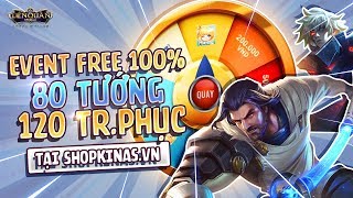 Sỡ Hữu Ngay 80 Tướng và 120 Trang Phục Miễn Phí 100% Trong Event Vòng Quay May Mắn