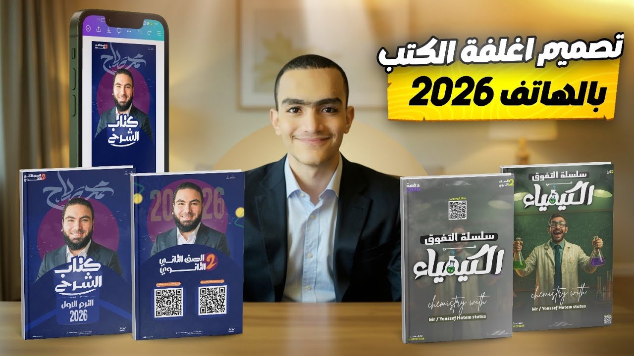 تصميم أغلفة الكتب بالهاتف 2026 📚 خطوة بخطوة على Canva 😍