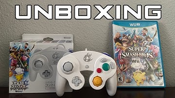 Super Smash Bros for Wii U White Gamecube Controller Unboxing
