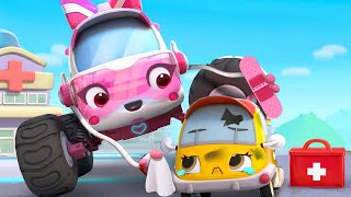 Brave Ambulance is Coming | Monster Truck | Car Cartoon | Kids Songs | BabyBus  Cars World