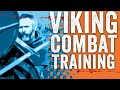 Training with viking axe sword  shield