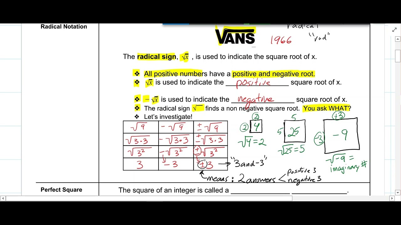 4-6 Square Roots and Cube Roots