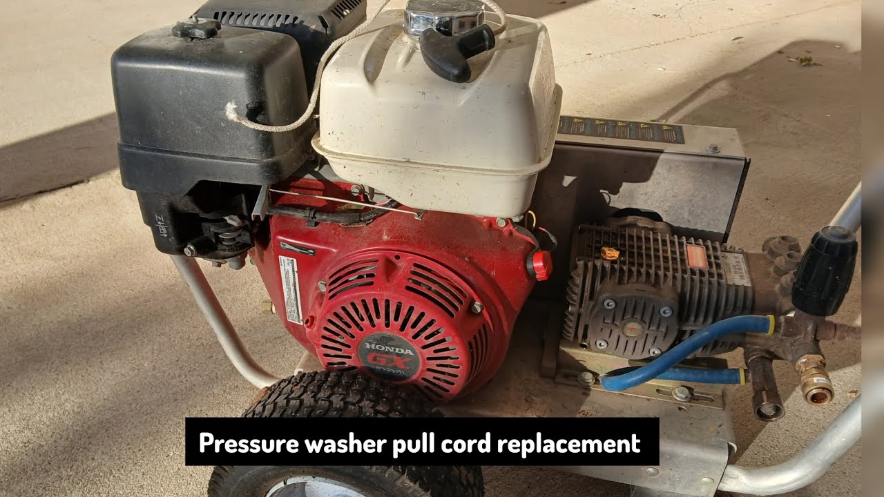 Pull cord replacement on a Honda gx390 engine pressure washer 10/22/25 ...
