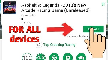 ALL PROBLEM FIX| ASPHALT 9 FOR ANDROID | NO LICENSE, AVAILABLE FOR ALL DEVICES