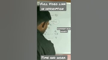 Time and work(समय और कार्य) ||Full video link in description #shorts #ssc