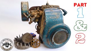 Vintage Kohler K91 engine restoration  Part 1 and 2