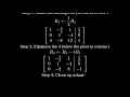System of linear equations