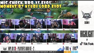 MIC CHECK RRQ VS EVOS EL CLASICO MPL SEASON 9#micheck#rrq#evos