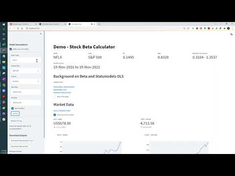 Streamlit App - Demo Beta Calculator
