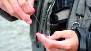 Fishing Guide Tying on Salmon Eggs