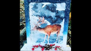 Mixed Media Frame/Stand - ShokART Rice Paper Christmas Nite