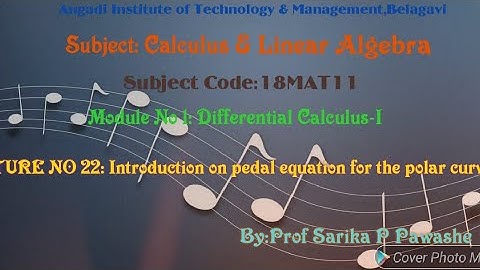 18MAT11: Calculus & Linear Algebra