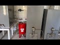 Three huge steam boilers.
