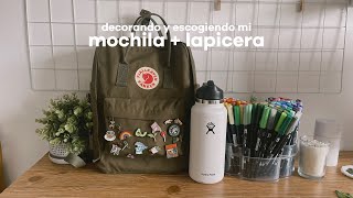 mochila + lapicera ✨ decoración y organización