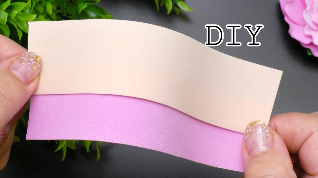 Взяла несколько отрезков фоамирана 🌹 Розы без шаблонов.