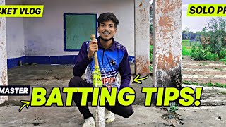 Cricket Batting Practice in Village | Solo Practice Tips for Beginners | Cricket Vlog 2025