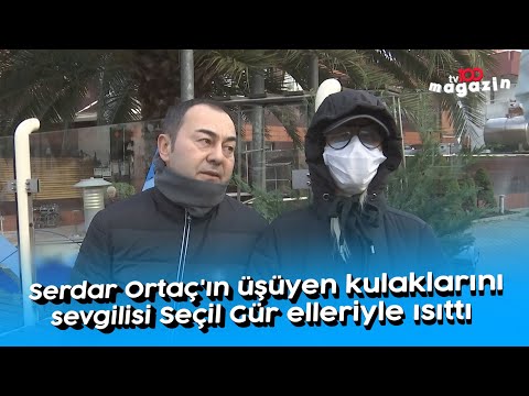 Serdar Ortaç'ın üşüyen kulaklarını sevgilisi Seçil Gür elleriyle ısıttı