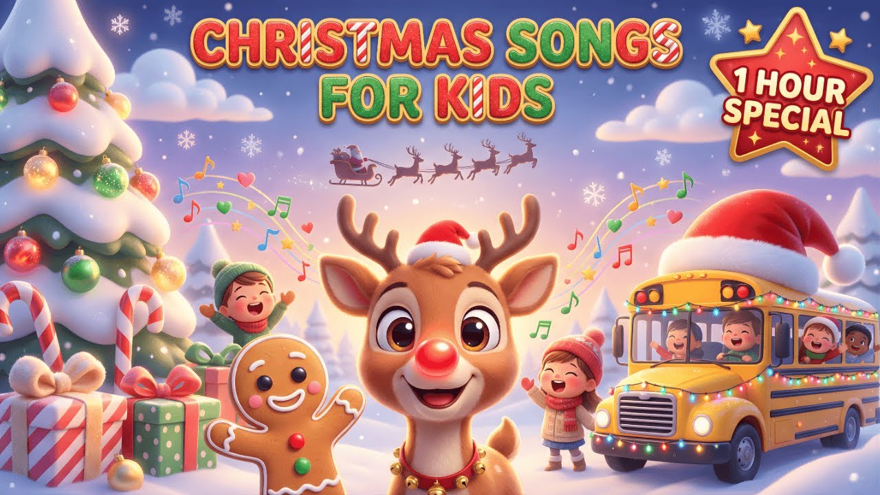 Best Christmas Songs for Kids 🎄 | 60 Minutes of Jingle Bells & Holiday ...
