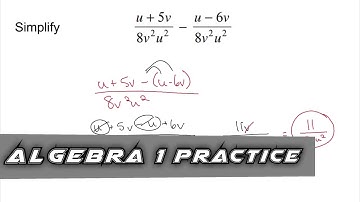Algebra 1 Practice - Adding and Subtracting Rational Expressions (Example 1)