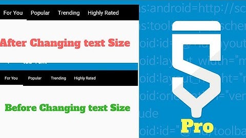 Changing Tab Text Size in Sketchware Pro