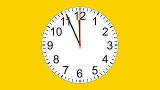 4 MIN   TIMER & ALARME   1080p   analog clock   BACKGROUND YELLOW  SIMPLE CLOCK