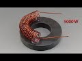 new free electricity energy 240v 5000w from magnetic gear and copper coil transformer