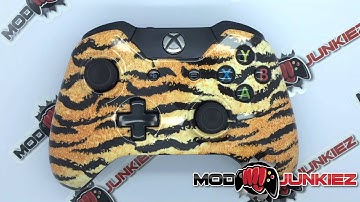 Hydro Dipped Real TIGER Stripe Camo Custom Xbox One Controller - MODJUNKIEZ LLC